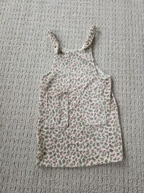 btween Pink Cream Floral Pinafore Romper